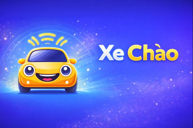 ứng dụng Xe Chào trên xe taxi